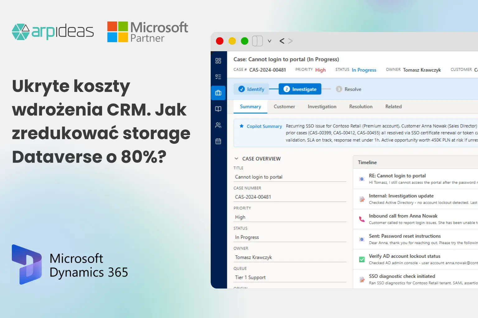 Ukryte koszty CRM: Zredukuj Dataverse storage o 80%
